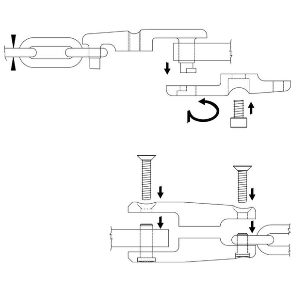 Kong 316 Stainless Steel Fixed Anchor Connector