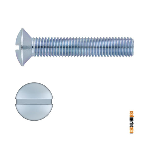 Stainless Steel 316 Machine Screw Counter Sunk Slotted Oval Head (DIN 964)