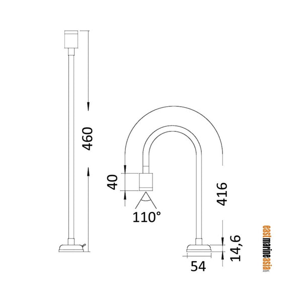 Osculati Articulated LED Reading Light / Chart Light
