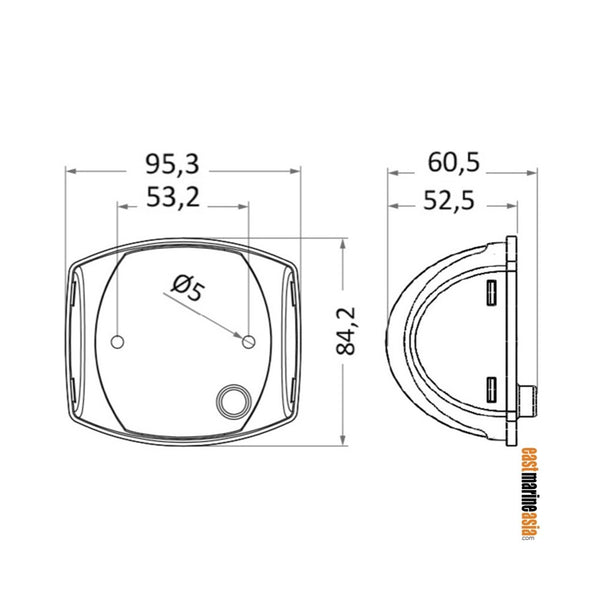 Osculati Sphera II LED Navigation Lights - Black Housing