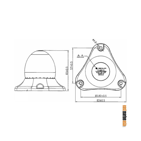 Osculati Sphera II LED Masthead All Round White Navigation Lights