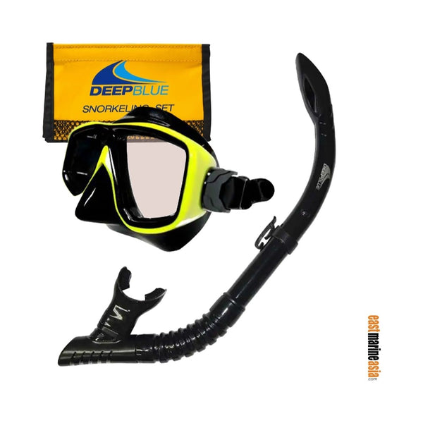 Deep Blue Bora Snorkelling Set with Mesh Bag