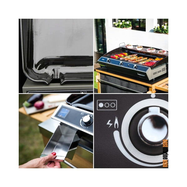 ENO Bergerac 3000 3-Burner Plancha with Griddle Lid & Trolley