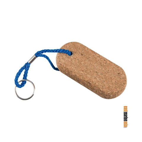 Oval-Shaped Cork Floating Key Ring / Key Chain