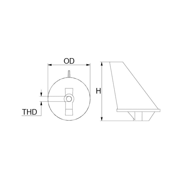 Martyr CM34127 Mercury Mercruiser 80-140 hp Long Skeg Anode - Zinc