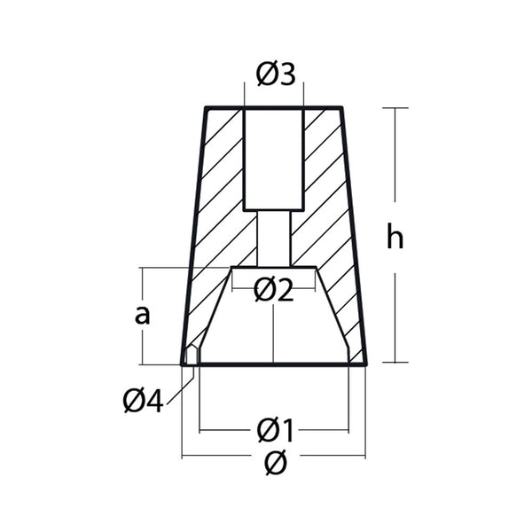 Tecnoseal 00433 Aquariva Series Propeller Shaft Anode - Zinc