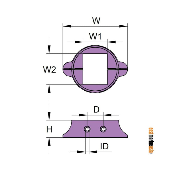 Martyr Lombardini Saildrive Split Ring Anode - Zinc