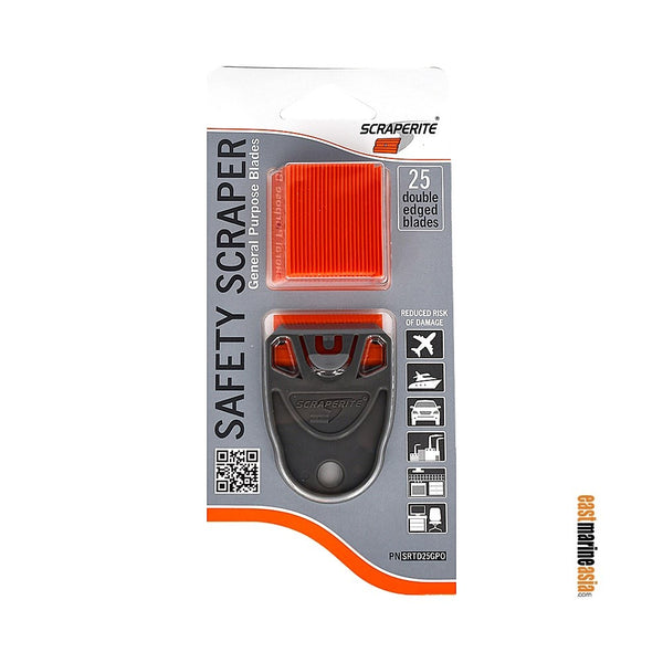 Scraperite SRTD25GPO Plastic Razor Blade General Purpose Orange Replacement 25 Pack and Dwarf Holder