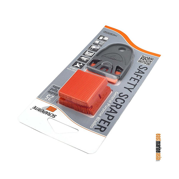 Scraperite SRTD25GPO Plastic Razor Blade General Purpose Orange Replacement 25 Pack and Dwarf Holder