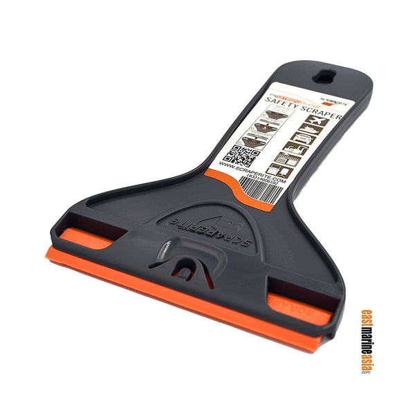 ScrapeRite Plastic Safety Scraper SRTW6GPO - W4-Wide Holder with 6-Pack Wide Standard GPO