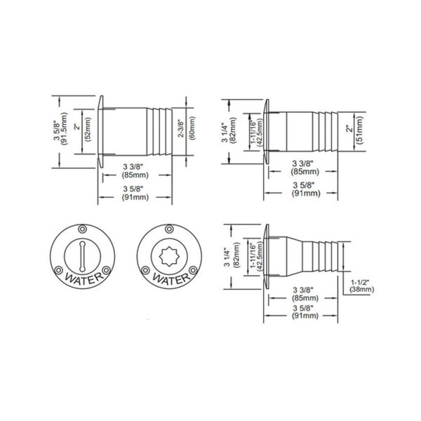 Man Ship 316 Stainless Steel Deck Fills