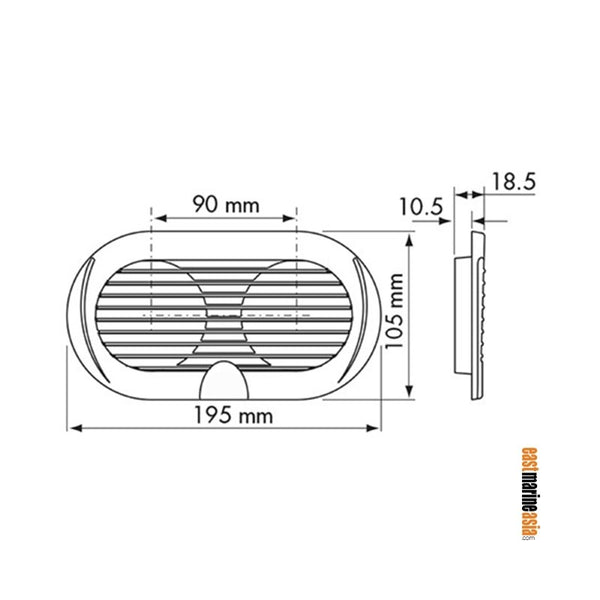 Plastimo 54391 Twin Ventilator / Louvred Vent