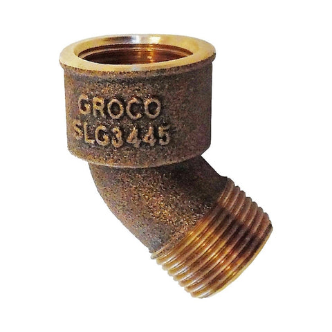 Groco SLG-45 Series Bronze 45° Street Elbow Fittings - BSPP