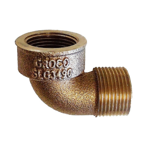 Groco SLG-90 Series Bronze 90° Street Elbow Fittings - BSPP