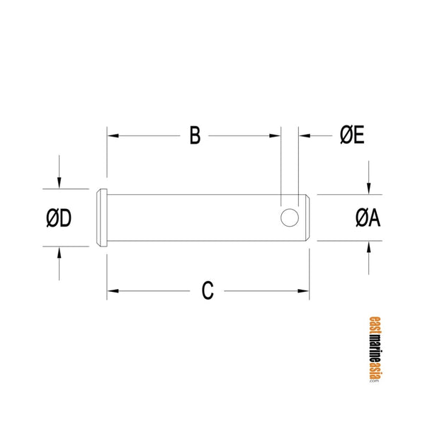 Ronstan Stainless Steel 316 Clevis Pin