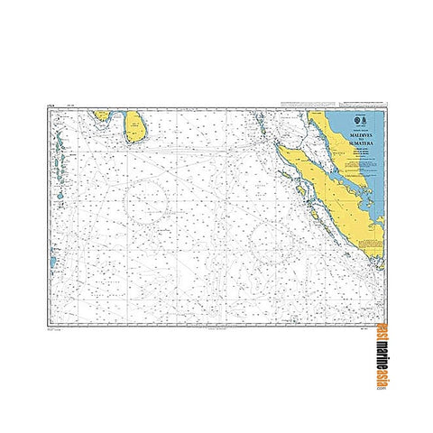 British Admiralty Nautical Chart #4707 Maldives to Sumatera
