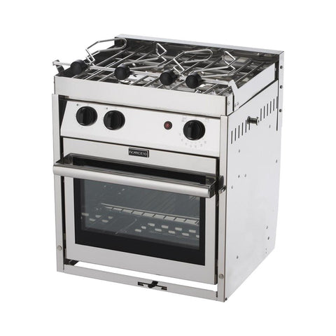 Force 10 Gimbaled Ranges 2-Burner Marine Stove with Oven & Broiler - American Compact