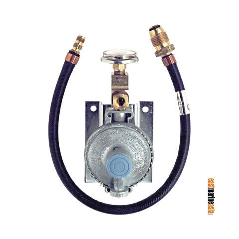 Trident Marine Single Stage Wall Mount LPG Regulator with Pig Tail Hose